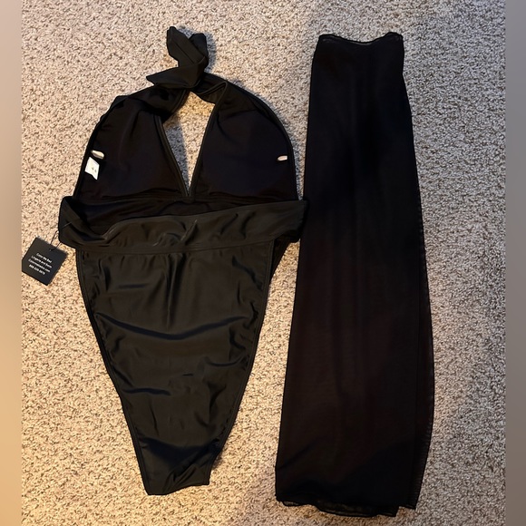 Black one piece sexy swimsuit - Picture 4 of 7